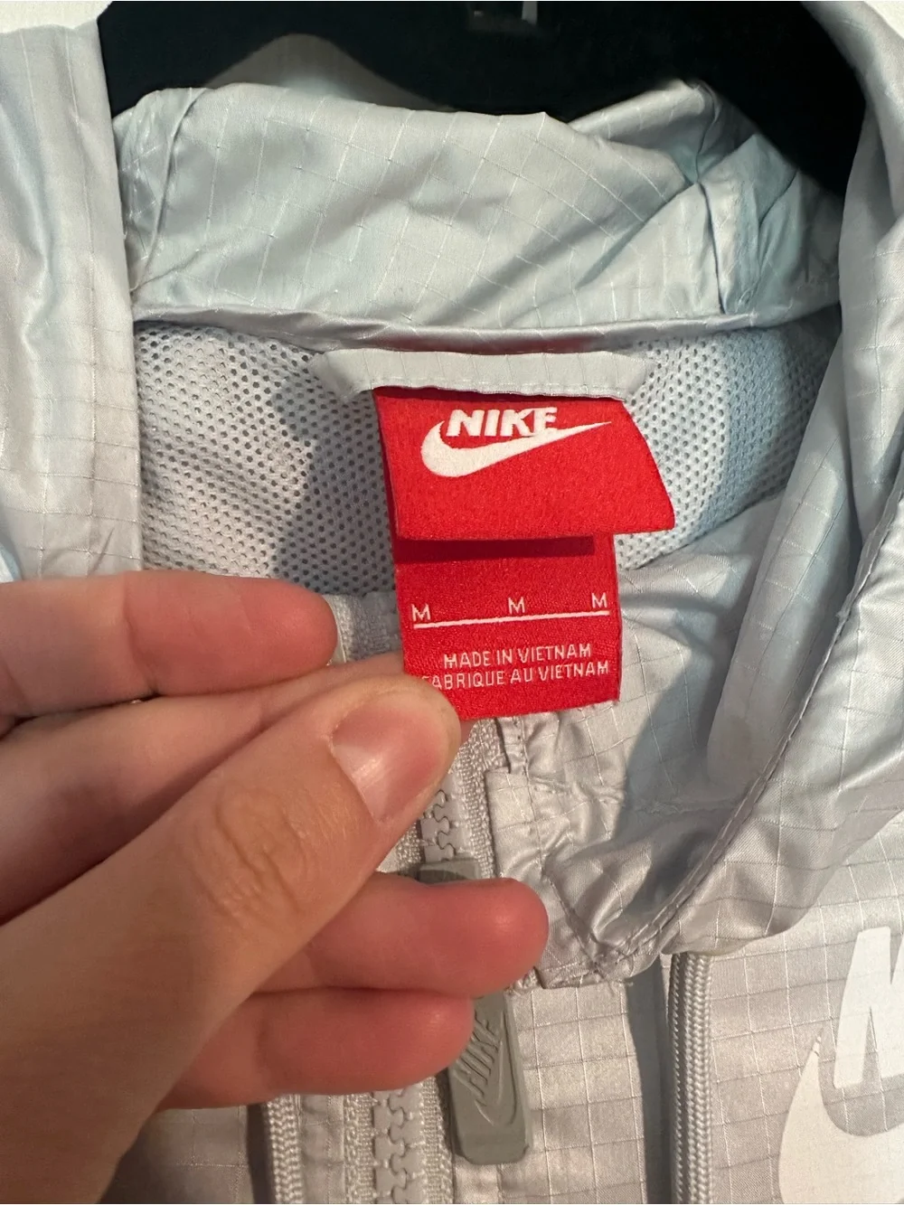 Nike Silver White Windrunner Windbreaker Jacket